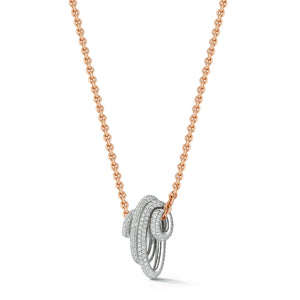 THOBY 18K WHITE GOLD AND DIAMOND SPIRAL NECKLACE