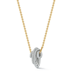 THOBY 18K WHITE GOLD AND DIAMOND SPIRAL NECKLACE