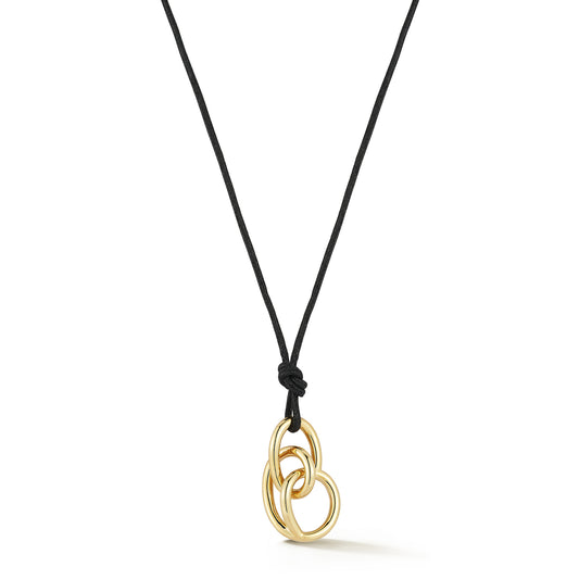 THOBY 18K TWIST PENDANT ON CORD
