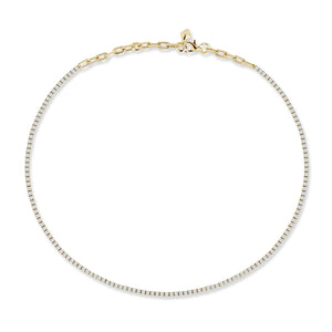 WF CLASSIC 18K GOLD AND DIAMOND TENNIS NECKLACE