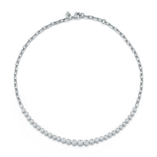 WF CLASSIC 18K BEZEL SET GRADUATING DIAMOND NECKLACE