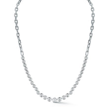 WF CLASSIC 18K BEZEL SET GRADUATING DIAMOND NECKLACE