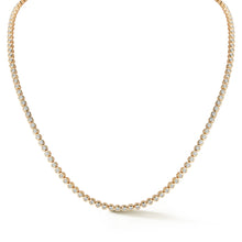 WF CLASSIC 18K BEZEL SET TENNIS NECKLACE WITH ORIGAMI CLASP
