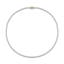 WF CLASSIC 18K BEZEL SET TENNIS NECKLACE WITH ORIGAMI CLASP