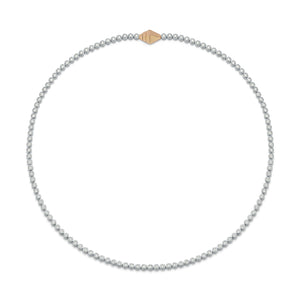 WF CLASSIC 18K BEZEL SET TENNIS NECKLACE WITH ORIGAMI CLASP
