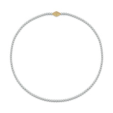 WF CLASSIC 18K BEZEL SET TENNIS NECKLACE WITH ORIGAMI CLASP