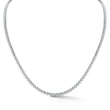 WF CLASSIC 18K BEZEL SET TENNIS NECKLACE WITH ORIGAMI CLASP