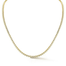 WF CLASSIC 18K BEZEL SET TENNIS NECKLACE WITH ORIGAMI CLASP