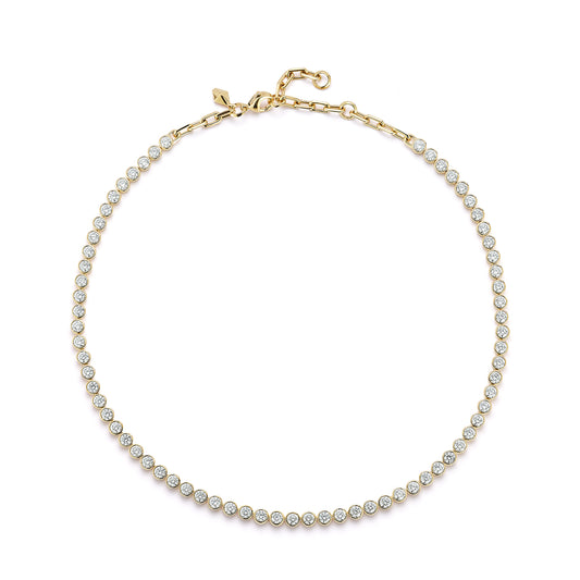 WF CLASSIC 18K BEZEL DIAMOND TENNIS NECKLACE