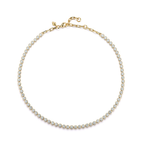 WF CLASSIC 18K BEZEL DIAMOND TENNIS NECKLACE