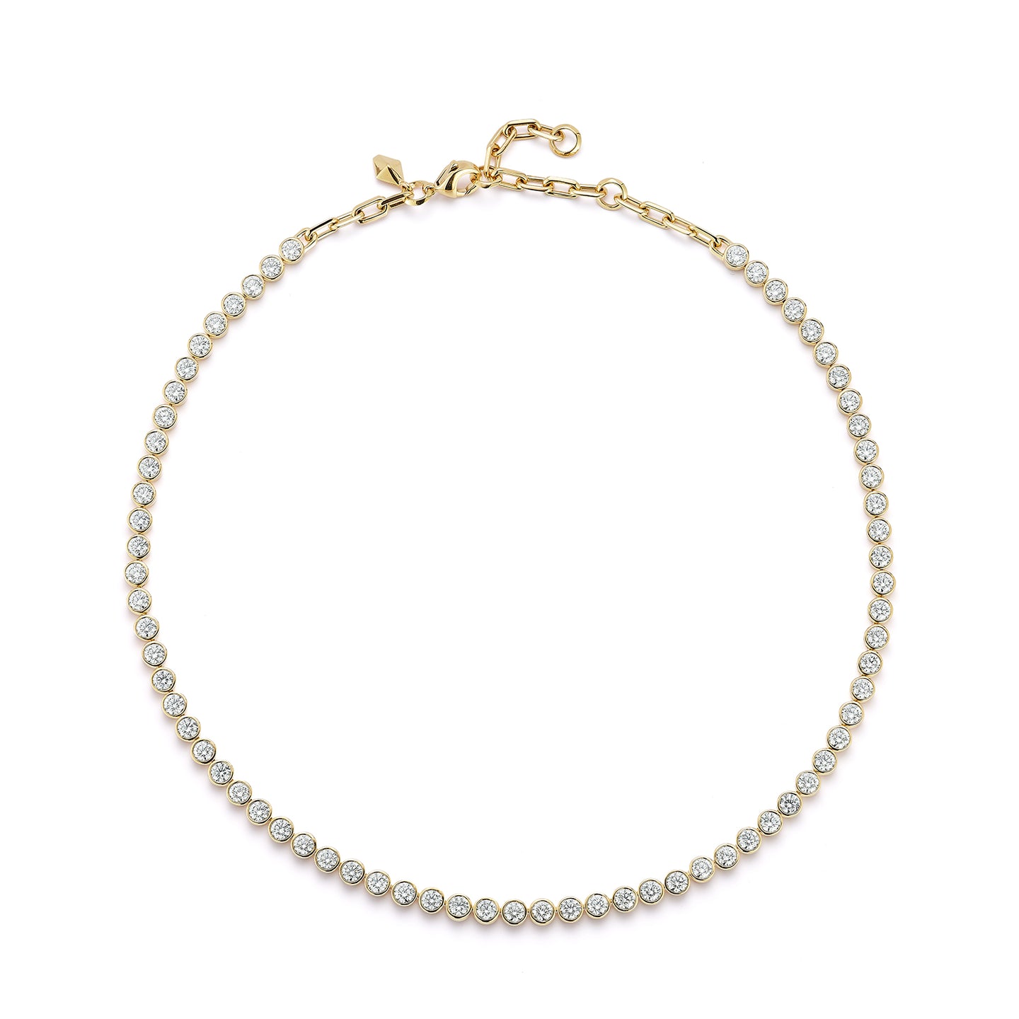 WF CLASSIC 18K BEZEL DIAMOND TENNIS NECKLACE