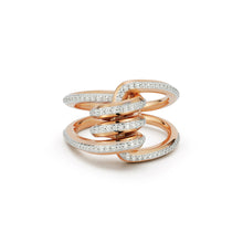 HUXLEY 18K ROSE GOLD AND DIAMOND SINGLE COIL LINK RING