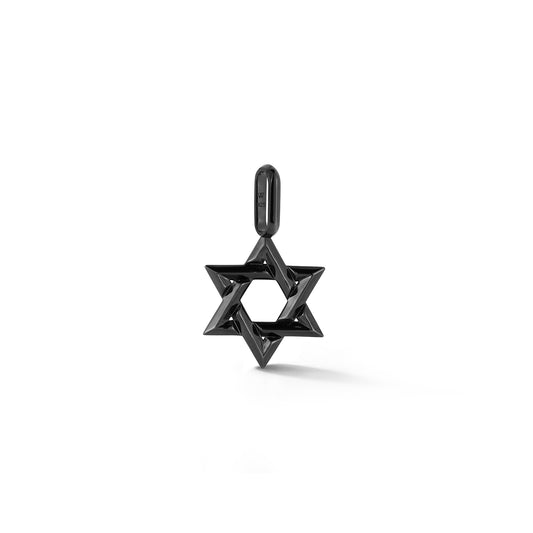 DORA STERLING SILVER & BLACK RUTHENIUM KNIFE EDGE STAR