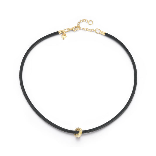 CLIVE 18K AND DIAMOND FLUTED RONDELLE