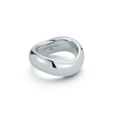 JULIAN 18K WHITE GOLD WIDE WAVE RING