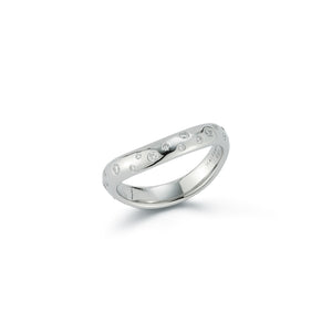 JULIAN PLATINUM AND DIAMOND WAVE RING