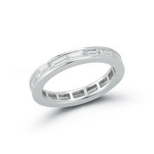 KEYNES 18K WHITE GOLD CHANNEL SET BAGUETTE DIAMOND BAND RING