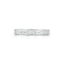 KEYNES 18K WHITE GOLD CHANNEL SET BAGUETTE DIAMOND BAND RING