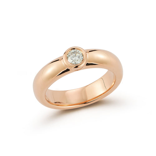 WF CLASSIC 18K SINGLE BEZEL SET DIAMOND RING
