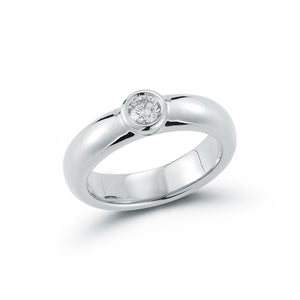 WF CLASSIC 18K SINGLE BEZEL SET DIAMOND RING