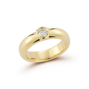 WF CLASSIC 18K SINGLE BEZEL SET DIAMOND RING