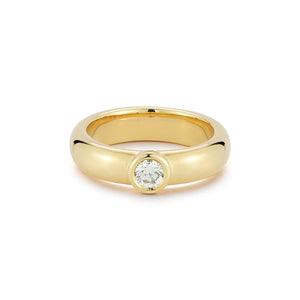 WF CLASSIC 18K SINGLE BEZEL SET DIAMOND RING