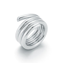 THOBY 18K AND DIAMOND TRIPLE SPIRAL RING