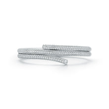 THOBY 18K WHITE GOLD PAVE DIAMOND DOUBLE SPIRAL BRACELET