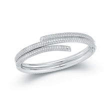 THOBY 18K WHITE GOLD PAVE DIAMOND DOUBLE SPIRAL BRACELET