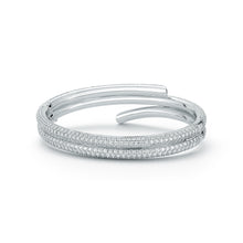 THOBY 18K WHITE GOLD PAVE DIAMOND DOUBLE SPIRAL BRACELET