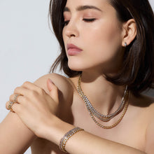 WF CLASSIC 18K BEZEL SET GRADUATING DIAMOND NECKLACE