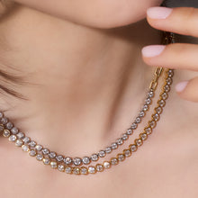 WF CLASSIC 18K BEZEL SET GRADUATING DIAMOND NECKLACE