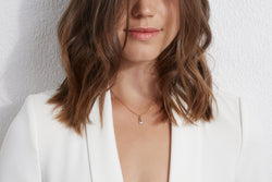 DORA 18K MINI RECTANGULAR DIAMOND TABLET CHARM