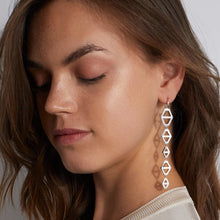 KEYNES 18K FIVE DROP SIGNATURE HEXAGON EARRING