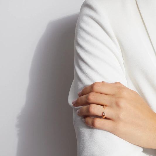 OTTOLINE 18K DIAMOND BAGUETTE CUFF RING