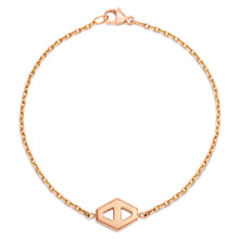 KEYNES 18K ROSE GOLD SMALL SIGNATURE HEXAGON BRACELET