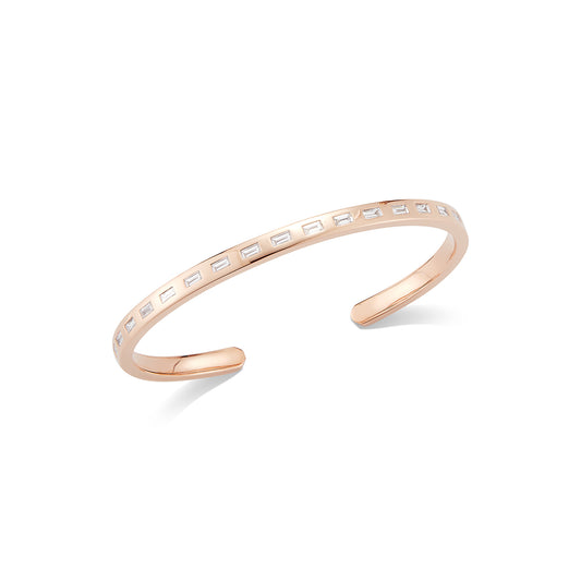 OTTOLINE 18K GOLD AND DIAMOND BAGUETTE CUFF