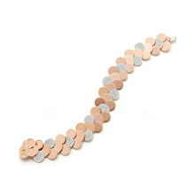 LYTTON 18K ROSE GOLD AND DIAMOND CIRCULAR DISC BRACELET