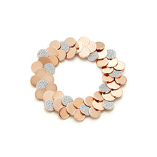 LYTTON 18K ROSE GOLD AND DIAMOND CIRCULAR DISC BRACELET