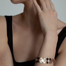 LYTTON 18K ROSE GOLD AND DIAMOND CIRCULAR DISC BRACELET
