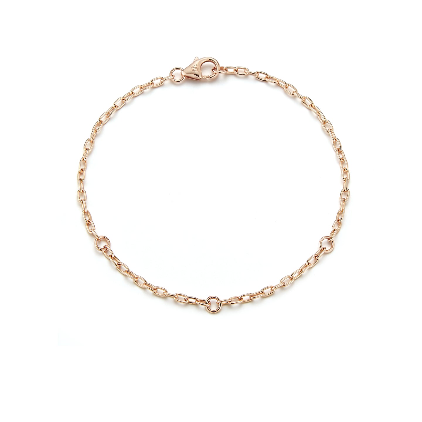 18K GOLD 2.2MM CHAIN WITH THREE LINKS FOR MINI CHARM