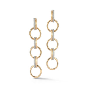 THOBY 18K ROSE GOLD AND DIAMOND 6 LINK DROP EARRINGS
