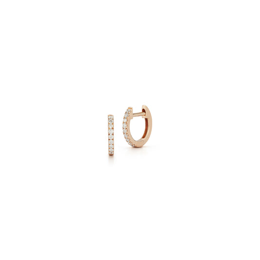 WF CLASSIC 18K DIAMOND SINGLE ROW HUGGIES