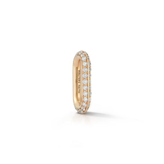 SAXON 18K GOLD ALL DIAMOND PAVE LINK NECKLACE