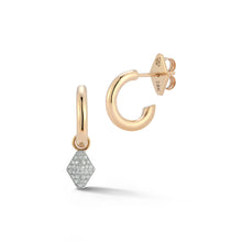 SYDNEY 18K ROSE GOLD AND DIAMOND DOUBLE SIDED ORIGAMI EARRING CHARMS