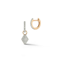 SYDNEY 18K ROSE GOLD AND DIAMOND DOUBLE SIDED ORIGAMI EARRING CHARMS