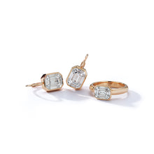 THOBY 18K ROSE GOLD AND DIAMOND ILLUSION SET EARRINGS