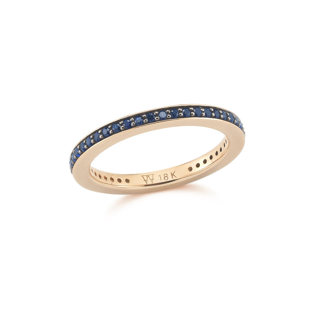 GRANT 2MM SAPPHIRE CUBED BAND RING