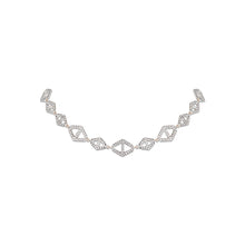 KEYNES 18K TWO TONE SIGNATURE DIAMOND HEXAGON CHOKER