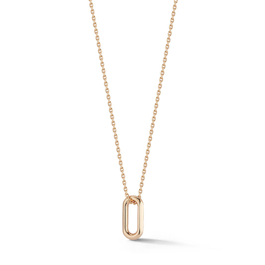 SAXON 18K GOLD MINI SINGLE LINK PENDANT
